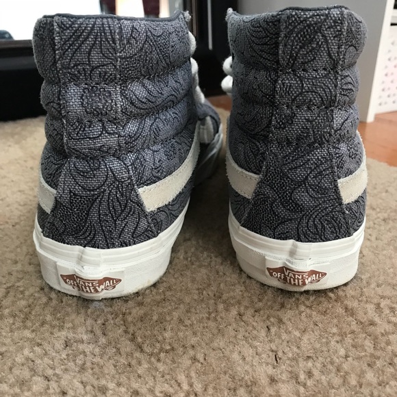 Vans Gray and White High-Top Sneakers - Picture 3 of 4